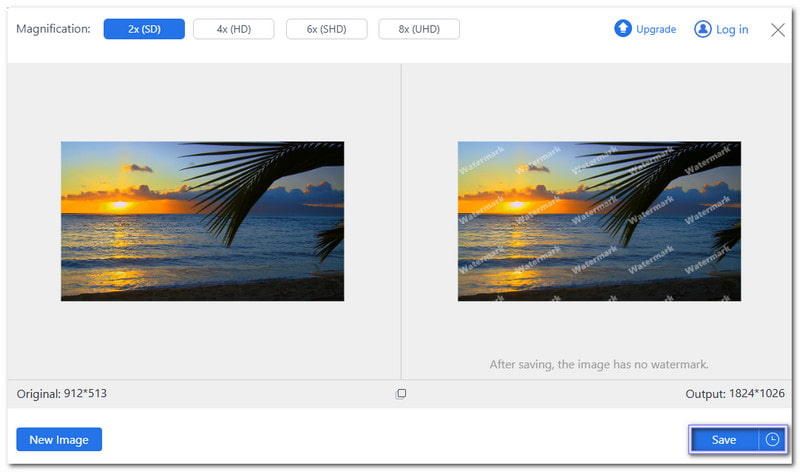 Avaide Image Upscaler 変換された画像をアップスケールする