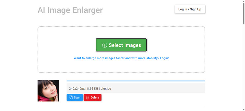 Bigjpg Interface