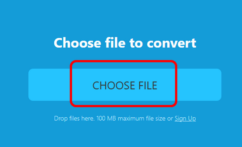 Choisir un fichier en ligneconvertfree