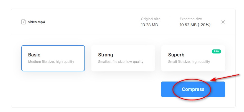 モードを選択して押す