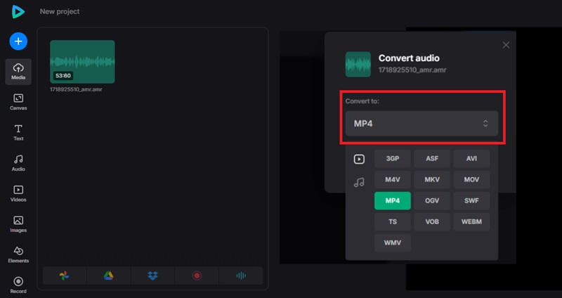 Clideo Converter AVR 转 MP4