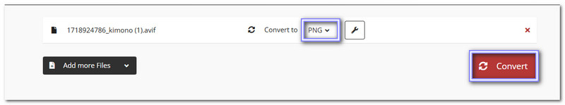 CloudconvertでAviFをPngに変換