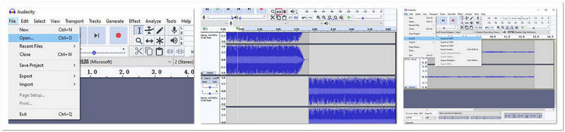 使用 Audacity 合并音频文件