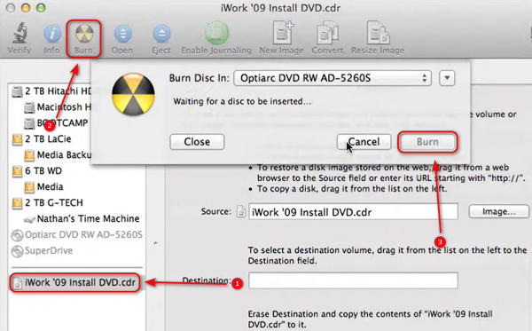 Disk Utility ile DVD'yi Kopyala