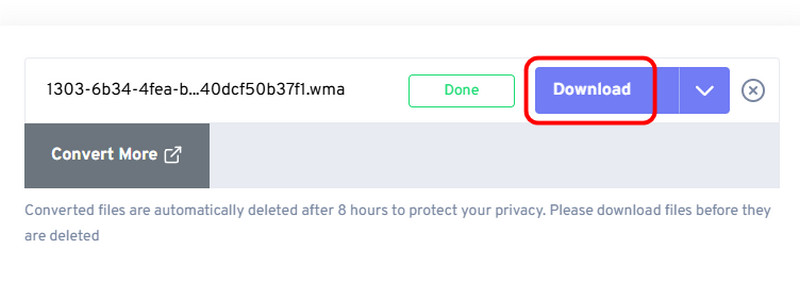 Download-Button Freeconvert