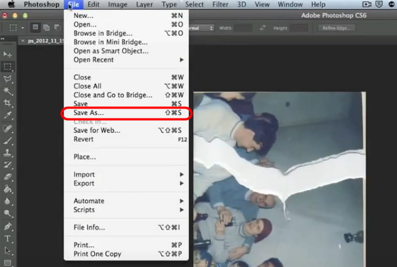 Datei speichern unter Photoshop