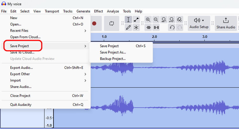File Save Reversed Audio Audacity