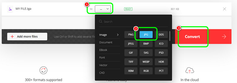 Format Option Choose JPG Convert Convertio