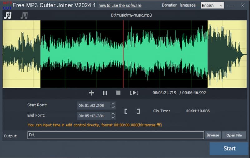 Cortador y ensamblador de MP3 gratuito