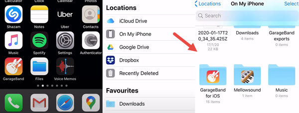 Garagaband IOS File on My iPhone