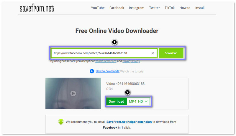 Comment convertir une bobine Facebook en MP4 en ligne
