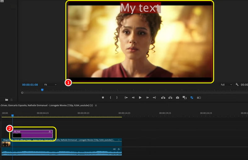 Inserisci testo nella prima visione del video