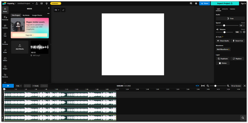 Looper audio Kapwing online