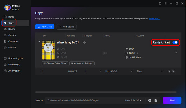 Dvdfab'a Dvd Yükle