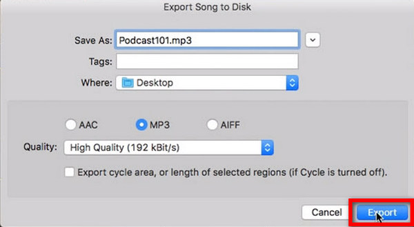 MP3 Format Export
