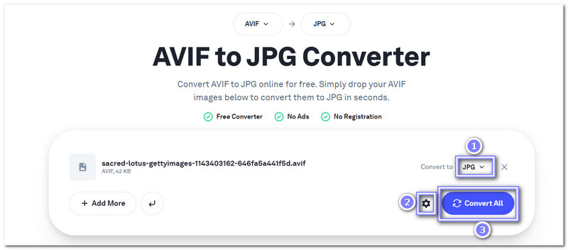 Picflow Convert Avif to Jpg