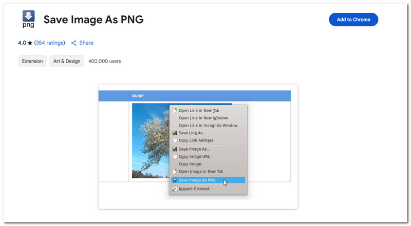Save Image As Png Webp to Png Extension