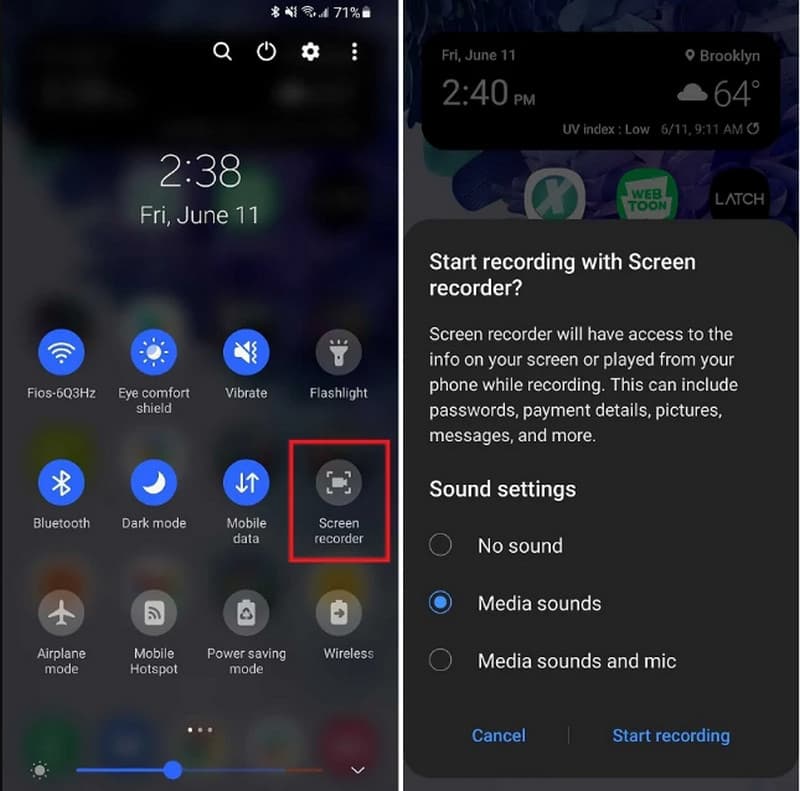 Screen Record Android