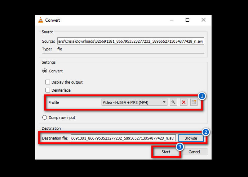 VLC Converti in MP4