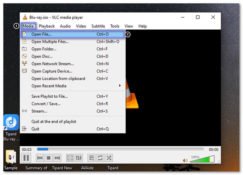 مشغل الوسائط VLC تشغيل Blu-Ray ISO على جهاز الكمبيوتر