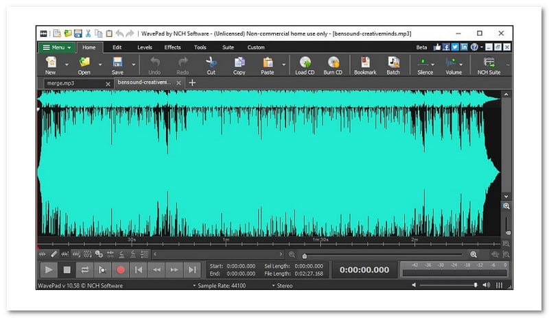 Wavepad 最佳音频合并器