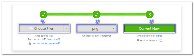 ZamzarでAviFをPngに変換