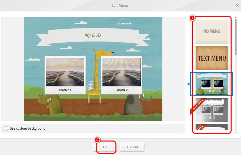 Add Dvd Menu Templates Freemake