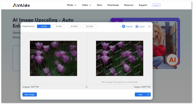 Avaide Image Upscaler ทางเลือกที่ดีที่สุดของ Krita สำหรับ Upscale Images