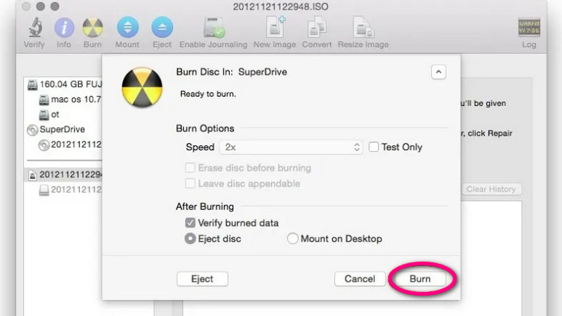 Burn DVD Disk Utility