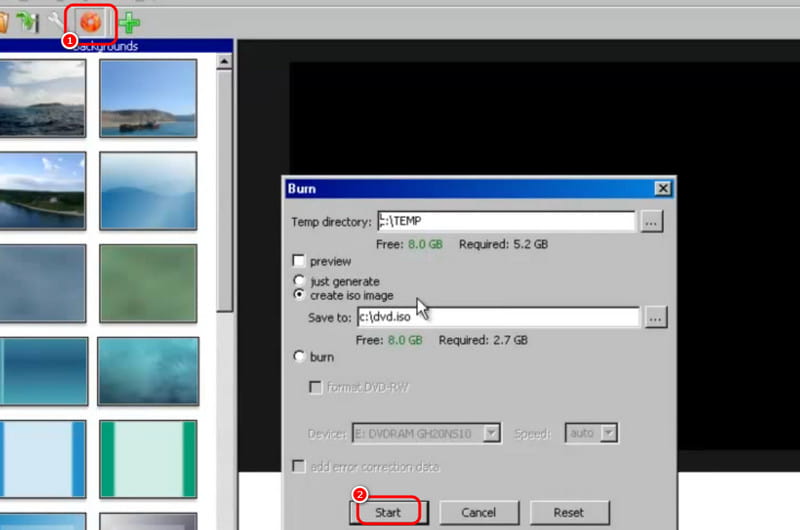 Graver Démarrer Dvdstyler