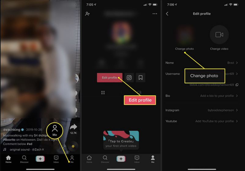 Change Tiktok Profile