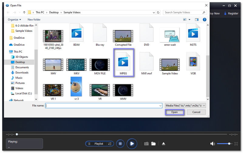 Choose Mpeg File