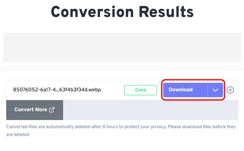 Klicken Sie auf „Freeconvert herunterladen“