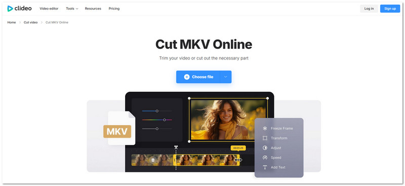 Clideo Online Mkv Trimmer