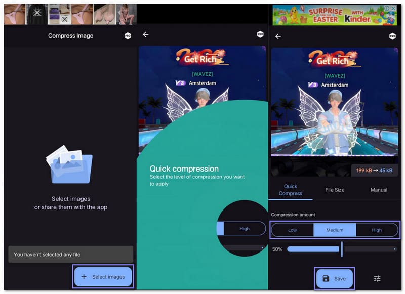 Komprimieren Sie das Bild von MB auf KB und ändern Sie die Bildgröße auf Android