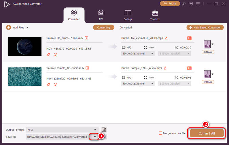 Convert OBS Recording to Audio Avaide