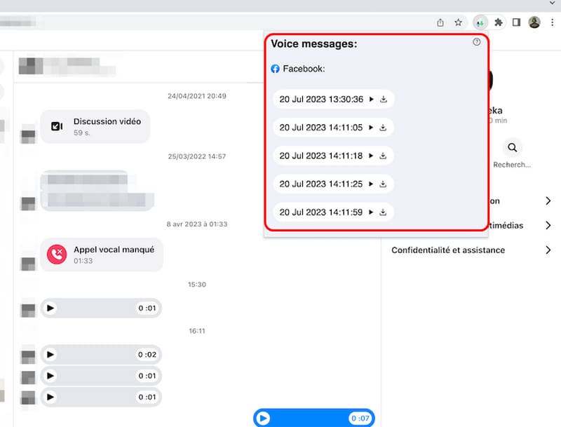Télécharger l'extension audio