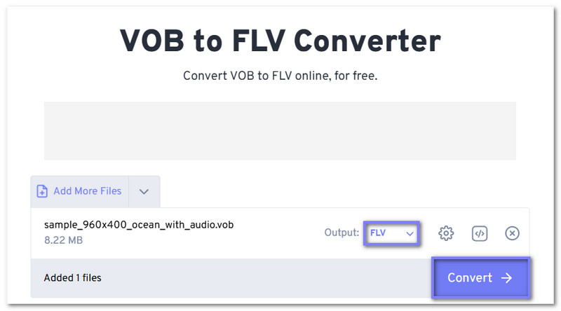 무료 Vob to Flv 변환 Vonverter Online.jp