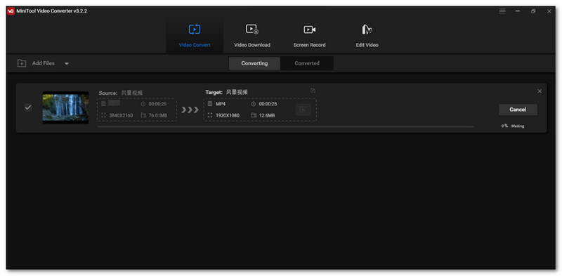 Minitool Video Converter : convertisseur DAV vers MP4