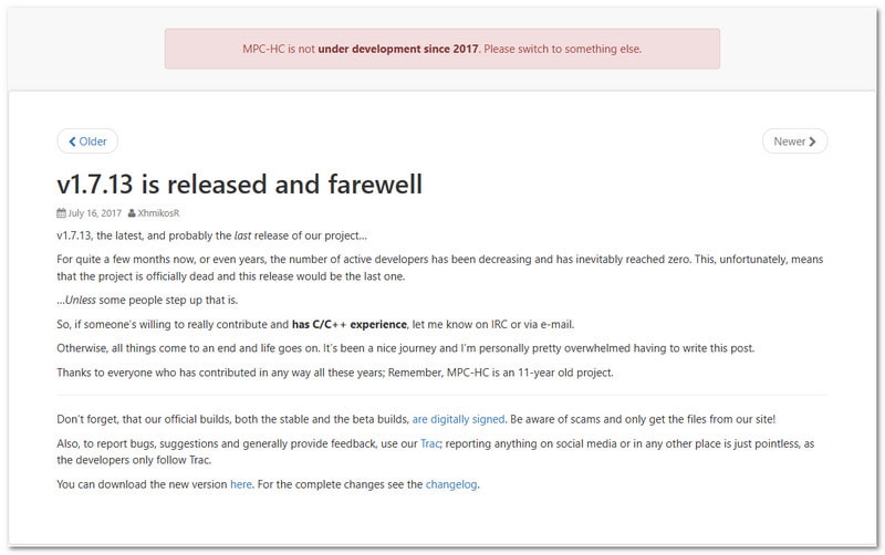 Keine weiteren Updates