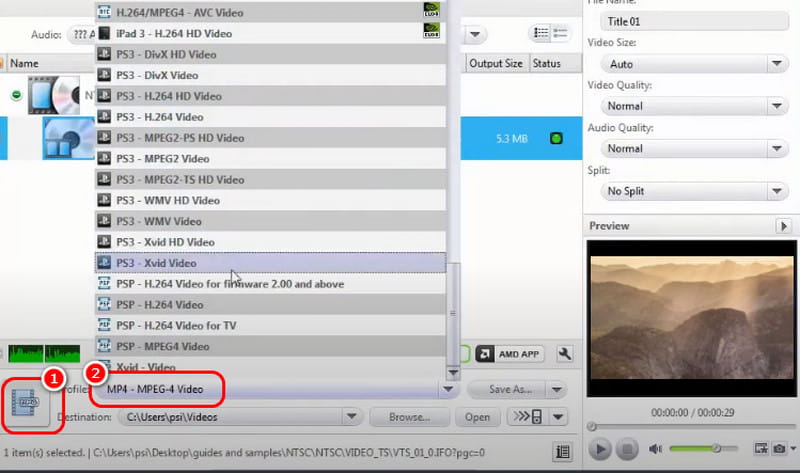 Output Format MP4 Xilisoft