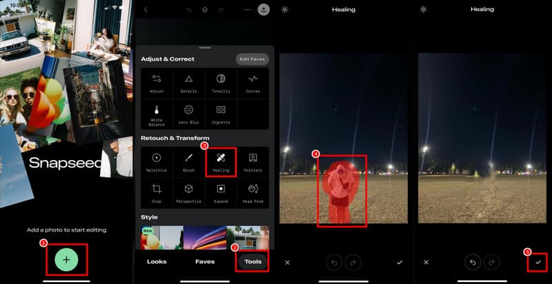 Odstranění osob z fotografie ve Snapseedu
