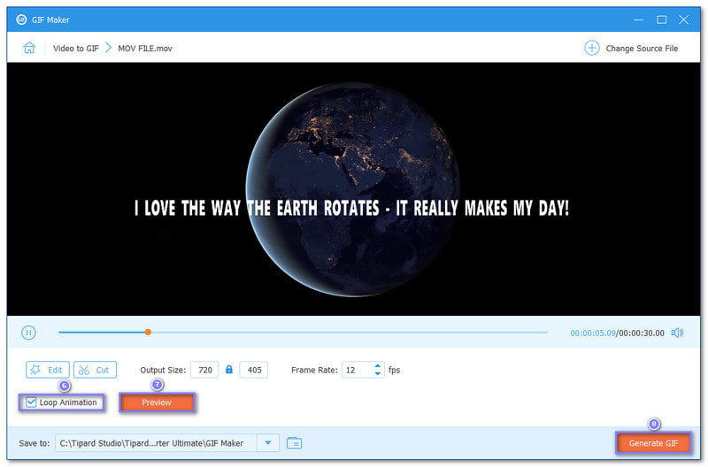 Salve seu GIF no seu computador
