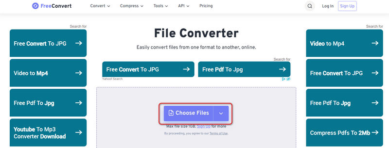 将 Tga 上传至 Freeconvert