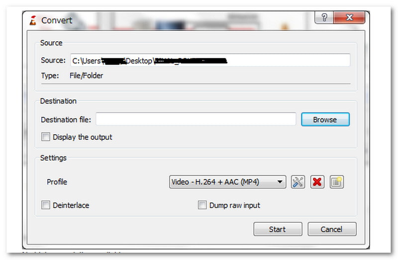 Convertisseur VLC DAV en MP4