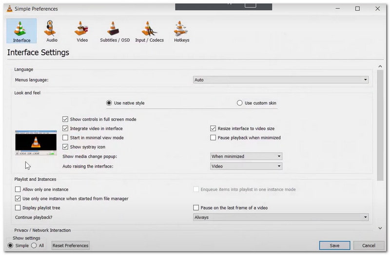 Amplificatore di volume video VLC sul desktop