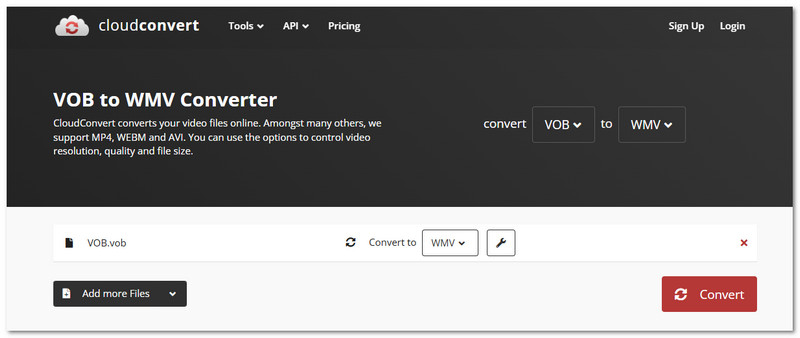 Cloudconvert Online Vob To Wmv Converter