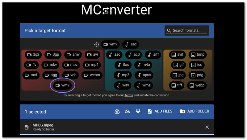 Mconverter โปรแกรมแปลงไฟล์ Mpeg เป็น Wmv ฟรีออนไลน์