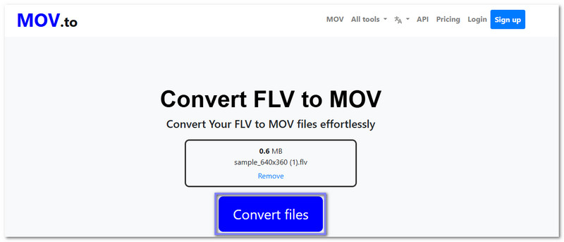 MovtoからFLVをMovに変換する
