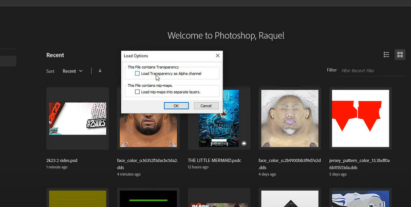 photoshop 打开 DDS